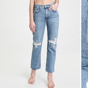 AGOLDE Mia Distressed Jean Rule